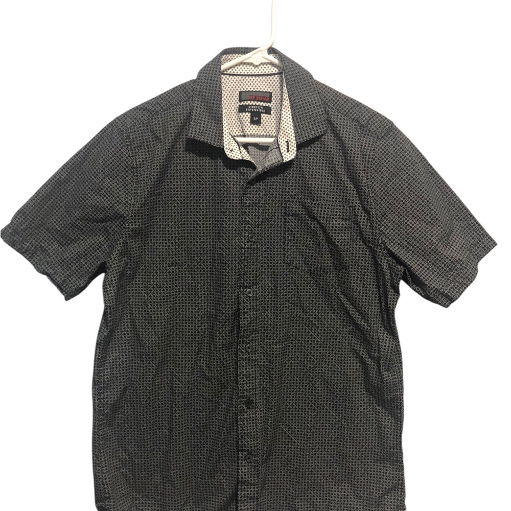 Ike Behar Black Patterned Shirt